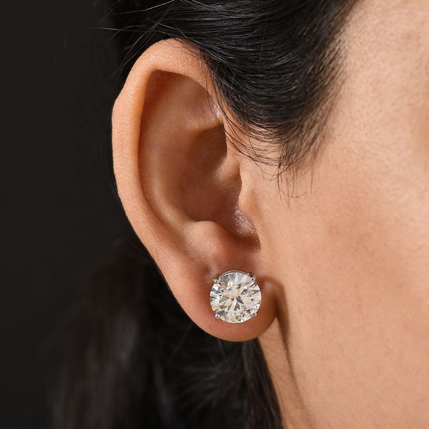 LUXURIANT DIAMOND - Lab Grown Diamant VS-E IGI zertifiziert, Ohrringe 950 Platin ca. 10.02 ct