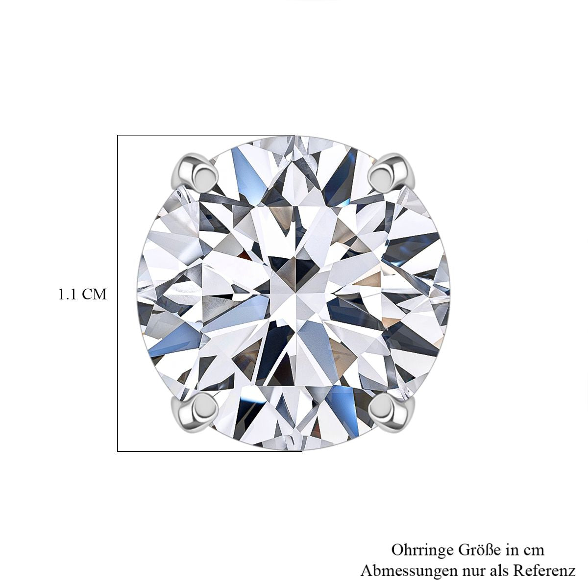 LUXURIANT DIAMOND - Lab Grown Diamant VS-E IGI zertifiziert, Ohrringe 950 Platin ca. 10.02 ct