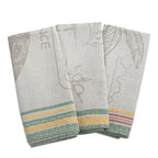 LIVMORE Set aus 3 Jacquard Küchenhandtüchern, 50 x 70 cm, Schwarz