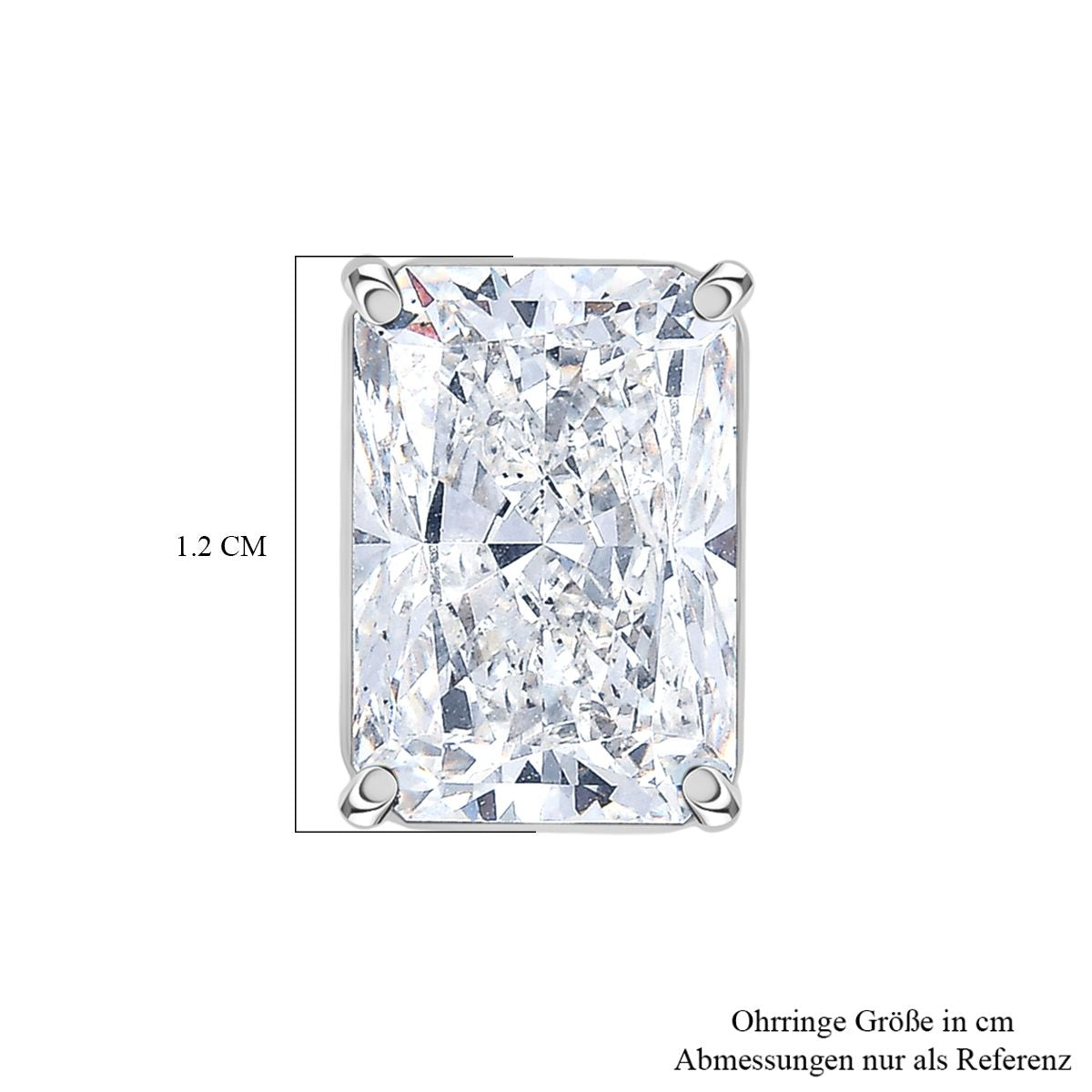 LUXURIANT DIAMOND - Lab Grown Diamant Radiant-Schliff, VS-G Ohrringe 950 Platin ca. 10.06 ct