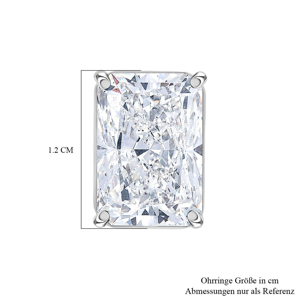 LUXURIANT DIAMOND - Lab Grown Diamant Radiant-Schliff, VS-G Ohrringe 950 Platin ca. 10.06 ct