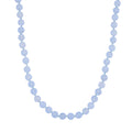 Aquamarin Farbiger Quarzit Halskette ca. Flexibles cm Reiner Edelstahl ca. 255.00 ct