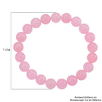 Rosa Morganit Farbiger Quarzit Armband, flexibel (ca. 18 - 19 cm), ca. 150.00 ct