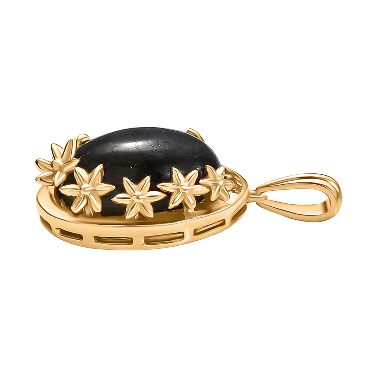 AAA Labradorit, Weißer Zirkon Anhänger Messing ca. 7.32 ct
