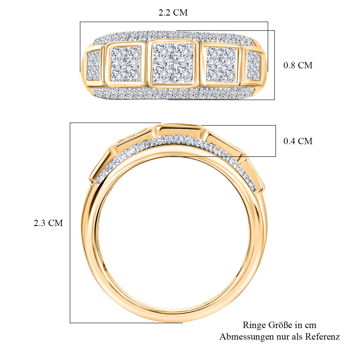 750 Gelbgold Vermeil