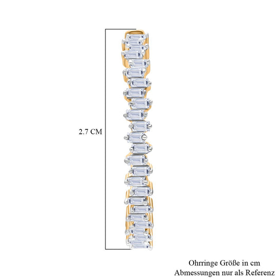 LUXURIANT DIAMOND - Lab Grown Diamant SI Ohrringe 925 Silber 750 Gelbgold Vermeil (10-15 Werktage Lieferzeit) ca. 1.08 ct