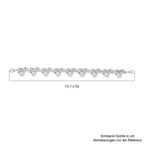 Süßwasser Perle (7.5-8 mm) Armband ca. 19 cm, nickelfreies Messing