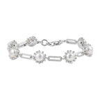 Süßwasser Perle (7.5-8 mm)Armband ca. 19 cm, nickelfreies Messing
