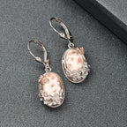 Djoy AA Natrolith, Natürlicher Champagner Zirkon Ohrringe 925 Silber ca. 8,17 ct.