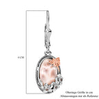 Djoy AA Natrolith, Natürlicher Champagner Zirkon Ohrringe 925 Silber ca. 8,17 ct.