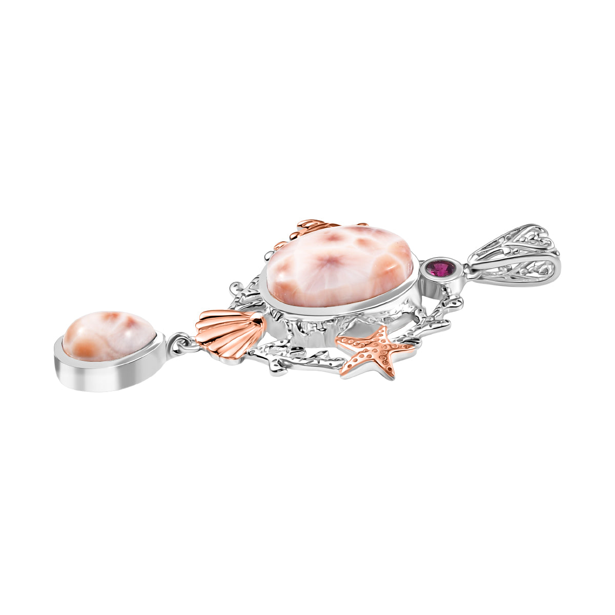 D joy AA Natrolith Anhänger 925 Silber ca. 7.50 ct