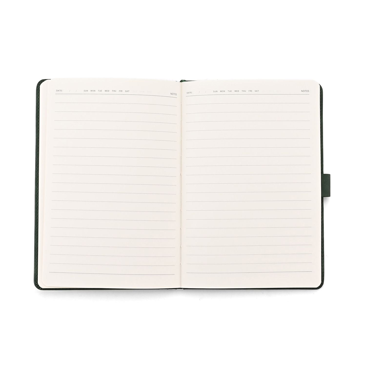 LIVMORE - 2er Set A5 Notizbuch mit Stift Umschlag mit Magnetverschluss Motiv Bambus Nationaler Landschaftsstil Grün