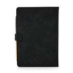 LIVMORE - 2er Set A5 Notizbuch mit Stift Umschlag mit Magnetverschluss Motiv Himmelstempel Nationaler Landschaftsstil Schwarz