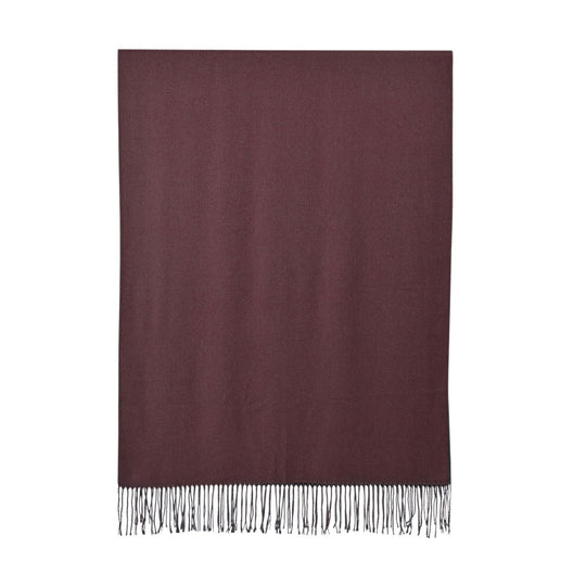 Eleganter doppelseitiger Schal mit Fransen, 68x180cm, Braun
