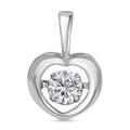 D'Joy Moissanit Anhänger, 925 Silber platiniert - 0,43 ct.