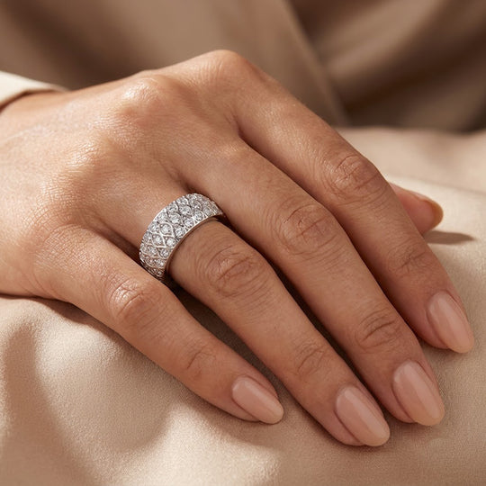 LUXURIANT DIAMOND - Lab Grown Diamant SI-GH SGL zertifiziert Ring 925 Silber 750 Gelbgold Vermeil (Größe 20.00) ca. 1.00 ct