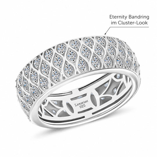 LUXURIANT DIAMOND - Lab Grown Diamant SI-GH SGL zertifiziert Ring 925 Silber 750 Gelbgold Vermeil (Größe 20.00) ca. 1.00 ct