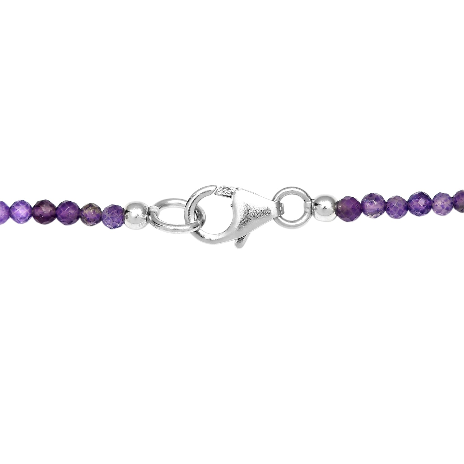 AA Mehrfarbige Süßwasser Perle, Afrikanischer Amethyst Halskette ca. 60 cm 925 Silber Rhodiniert 65.00 ct