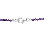AA Mehrfarbige Süßwasser Perle, Afrikanischer Amethyst Halskette ca. 60 cm 925 Silber Rhodiniert 65.00 ct
