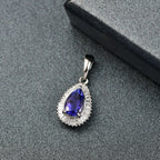 Rhapsody AAAA Tansanit, Weißer Diamant Anhänger 950 Platin ca. 1.17 ct