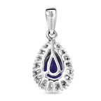 Rhapsody AAAA Tansanit, Weißer Diamant Anhänger 950 Platin ca. 1.17 ct