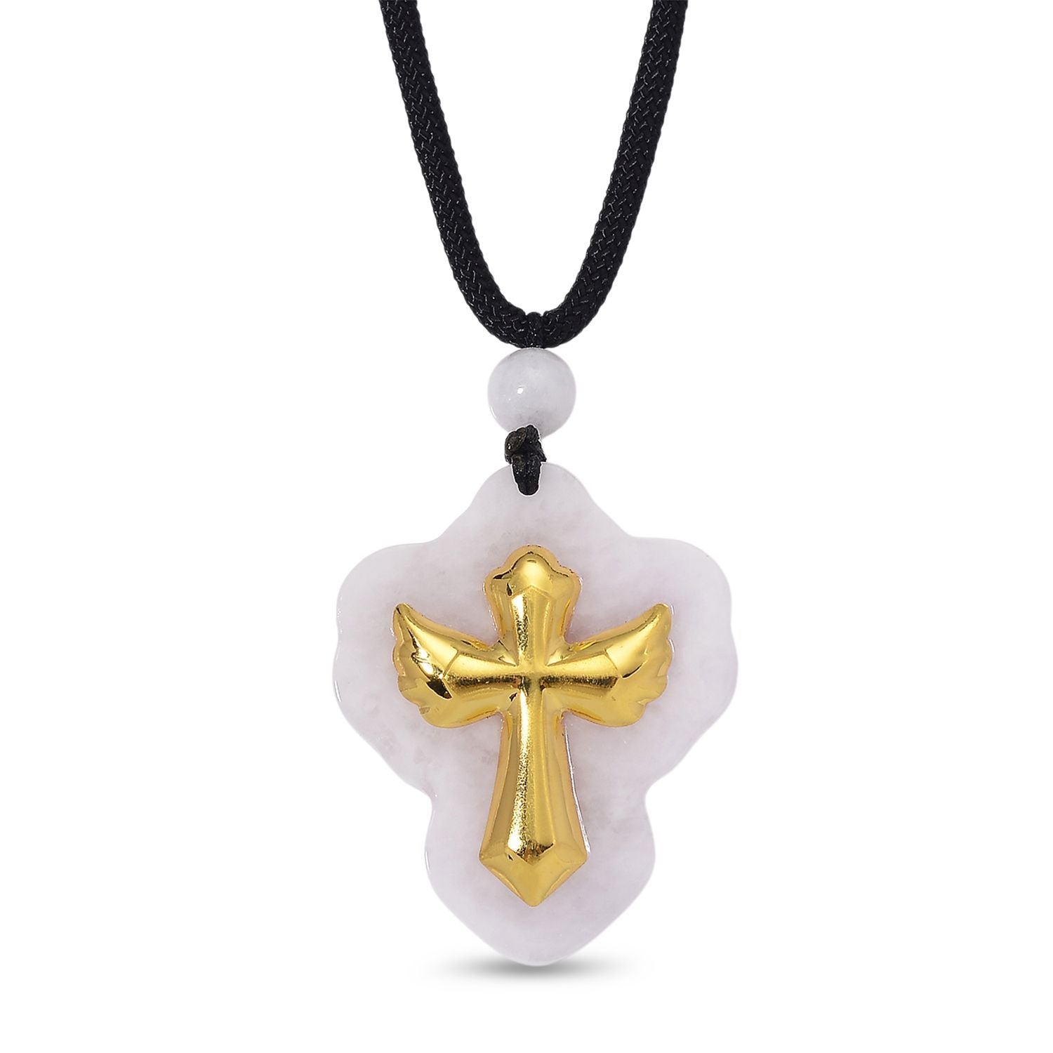 Natürliche Weiße Jade Halskette, flexibel (ca. 70 cm), 999er Gold ca. 65.00 ct