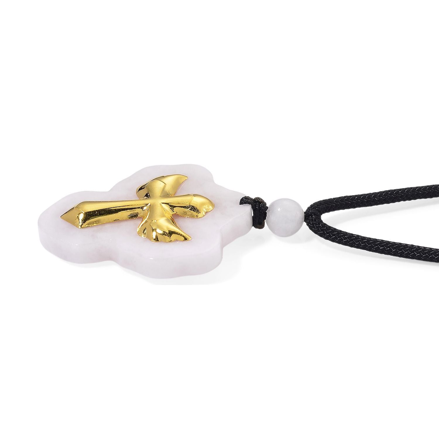 Natürliche Weiße Jade Halskette, flexibel (ca. 70 cm), 999er Gold ca. 65.00 ct
