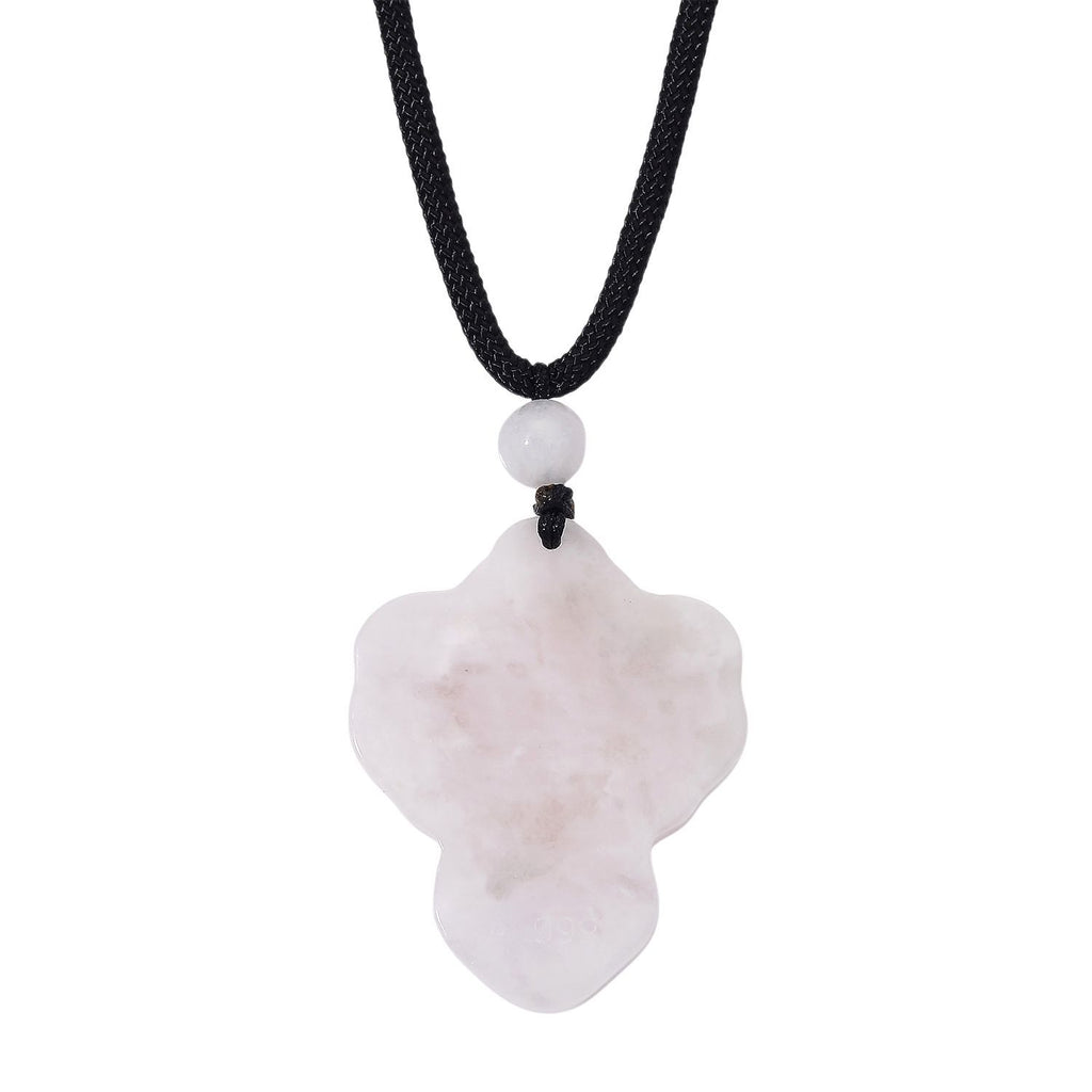 Natürliche Weiße Jade Halskette, flexibel (ca. 70 cm), 999er Gold ca. 65.00 ct