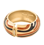 Emaille-Armreif im Wellen-Design, ca. 18 cm, Braun