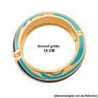 Emaille-Armreif im Wellen-Design, ca. 18 cm, Blau