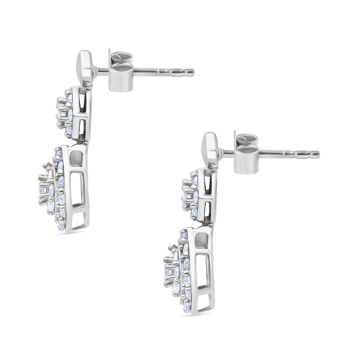 LUXURIANT DIAMOND -Lab Grown Diamant SI-GH Ohrringe 925 Silber rhodiniert ca. 1.00 ct