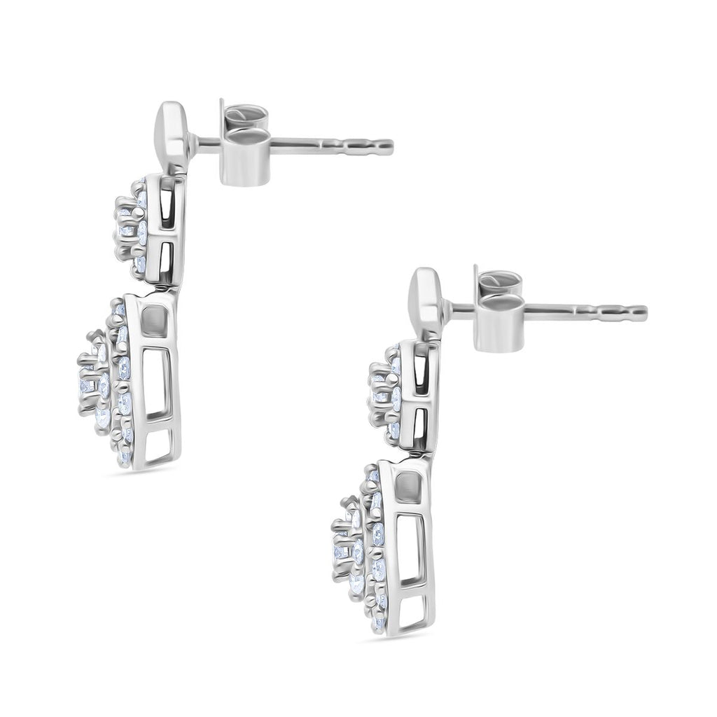 LUXURIANT DIAMOND -Lab Grown Diamant SI-GH Ohrringe 925 Silber rhodiniert ca. 1.00 ct