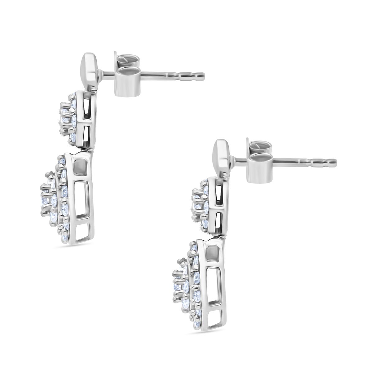 LUXURIANT DIAMOND -Lab Grown Diamant SI-GH Ohrringe 925 Silber rhodiniert ca. 1.00 ct