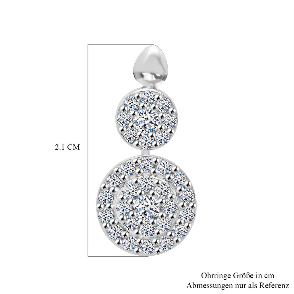 LUXURIANT DIAMOND -Lab Grown Diamant SI-GH Ohrringe 925 Silber rhodiniert ca. 1.00 ct