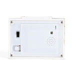 Weihnachts Deko Heilige Familie, warmweißes LED, 2 Weihnachtsmelodien, 11 x 7.8 x 23 cm, Weiß, Batteriebetrieb 3 x AAA nicht enthalten