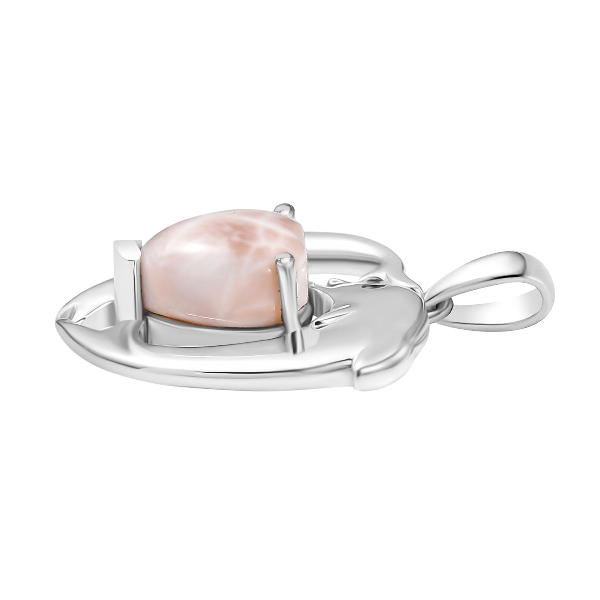 D’joy AA Natrolith Anhänger 925 Silber rhodiniert ca. 3.56 ct