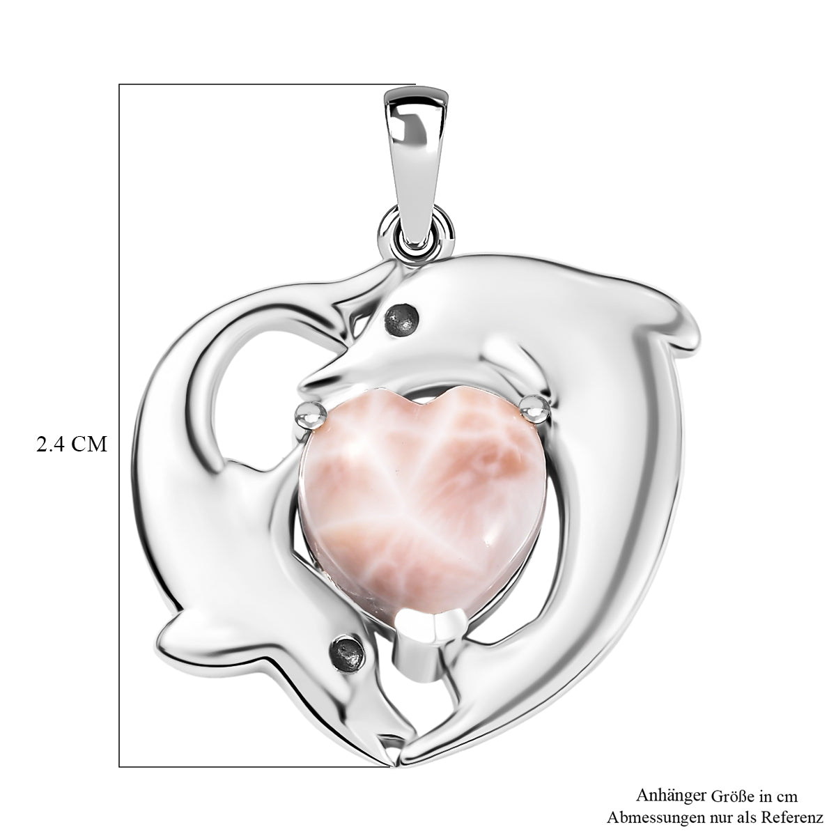 D’joy AA Natrolith Anhänger 925 Silber rhodiniert ca. 3.56 ct