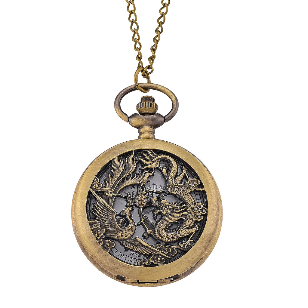 STRADA - Japanese Reines Eisen Antike Bronze Plattierung Uhren 91.4 cm ca. 45,00g