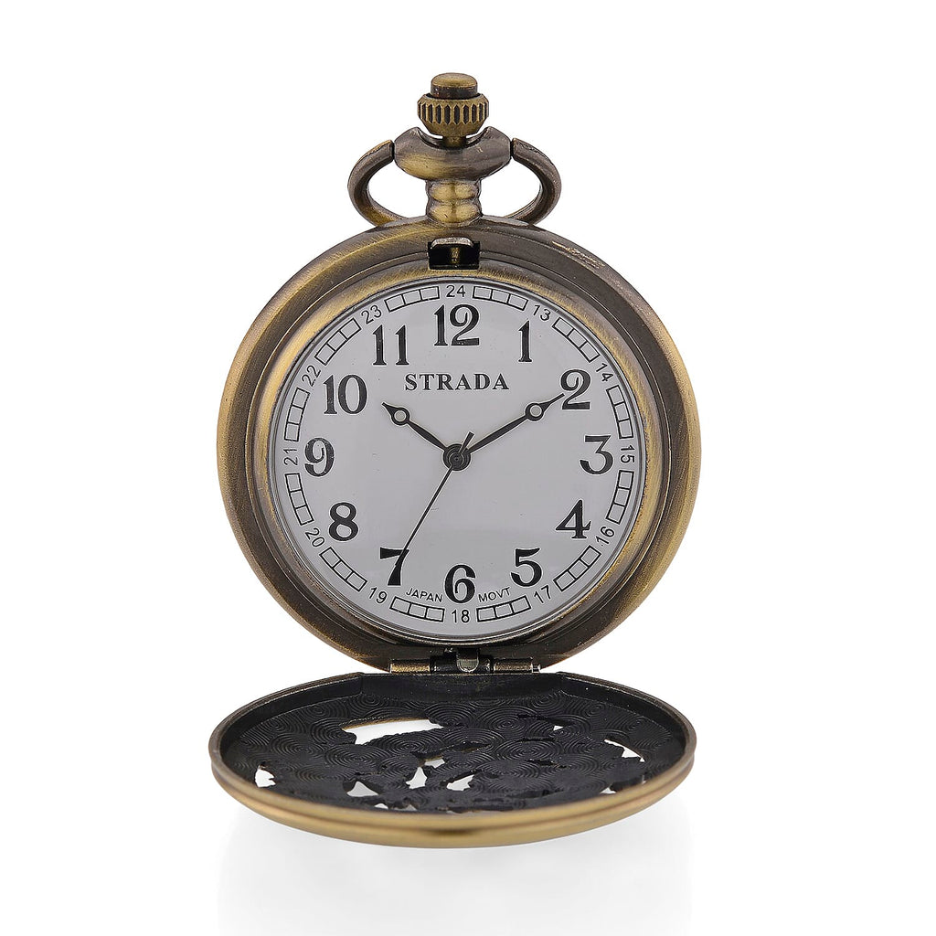 STRADA - Japanese Reines Eisen Antike Bronze Plattierung Uhren 91.4 cm ca. 45,00g