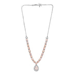 Djoy AA Natrolith Halskette ca. 45 cm 925 Silber rhodiniert ca. 26,39 ct.