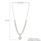 Djoy AA Natrolith Halskette ca. 45 cm 925 Silber rhodiniert ca. 26,39 ct.
