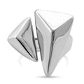 Statement-Ring, geometrisches Dreiecks-Design, 925 Silber, (Größe 17.00)