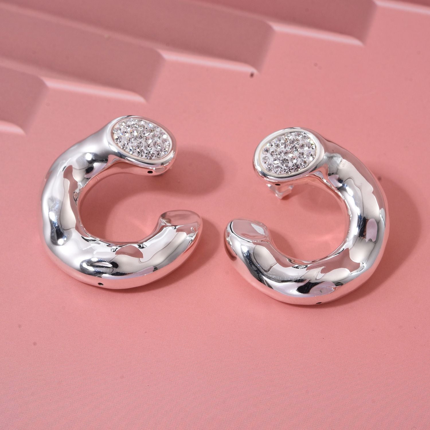 Kristall Ohrringe 925 Silber Standard 11,00g 1.00 ct