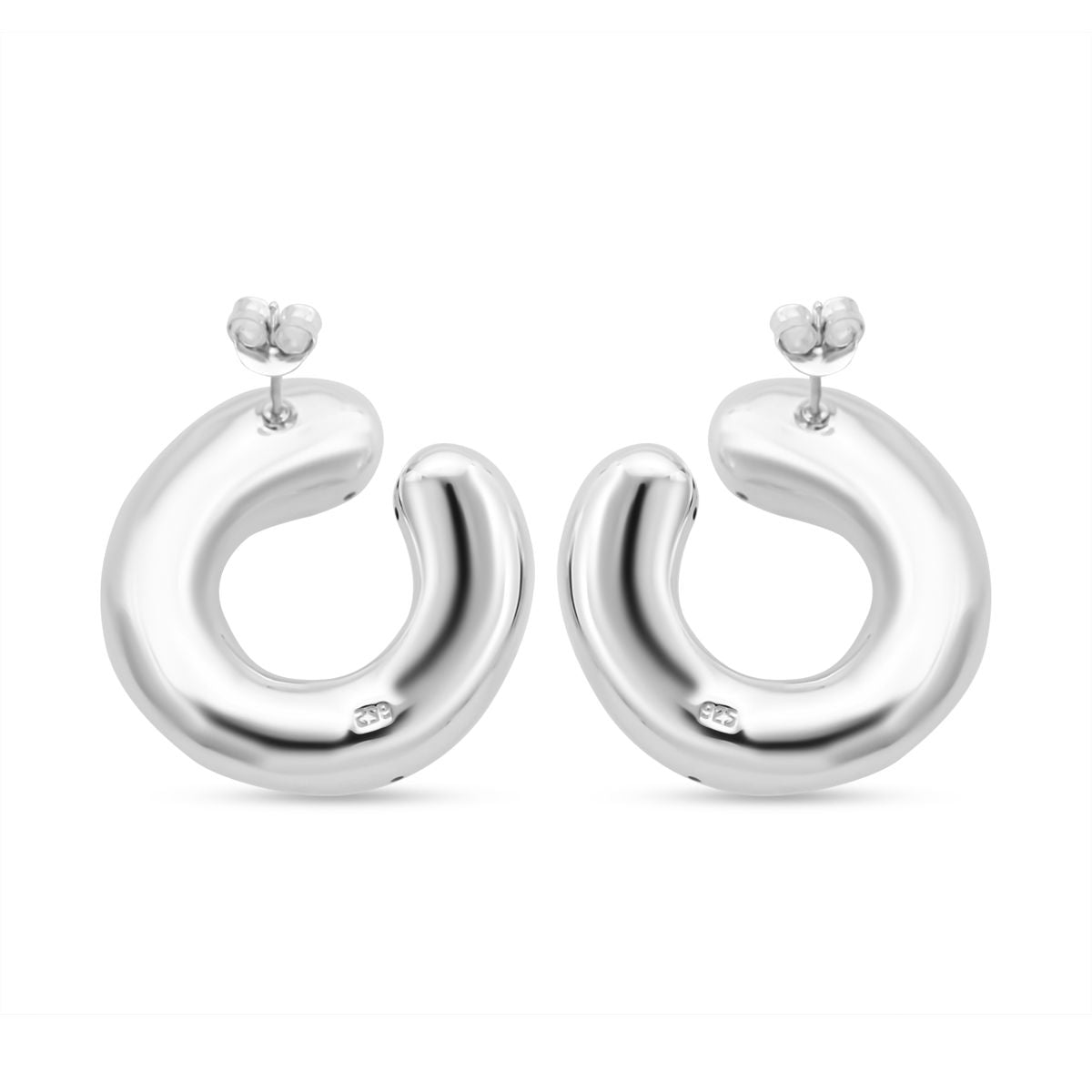 Kristall Ohrringe 925 Silber Standard 11,00g 1.00 ct