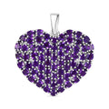 Afrikanischer Amethyst Anhänger 925 Silber rhodiniert ca. 11.13 ct