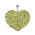D’joy Peridot Anhänger 925 Silber rhodiniert ca. 12.04 ct