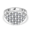 Moissanit Ring 925 Silber rhodiniert (Größe 16.00) ca. 1,33 ct
