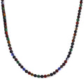 Mehrfarbiger Achat Halskette, flexibel (ca. 42 cm), ca. 80.00 ct