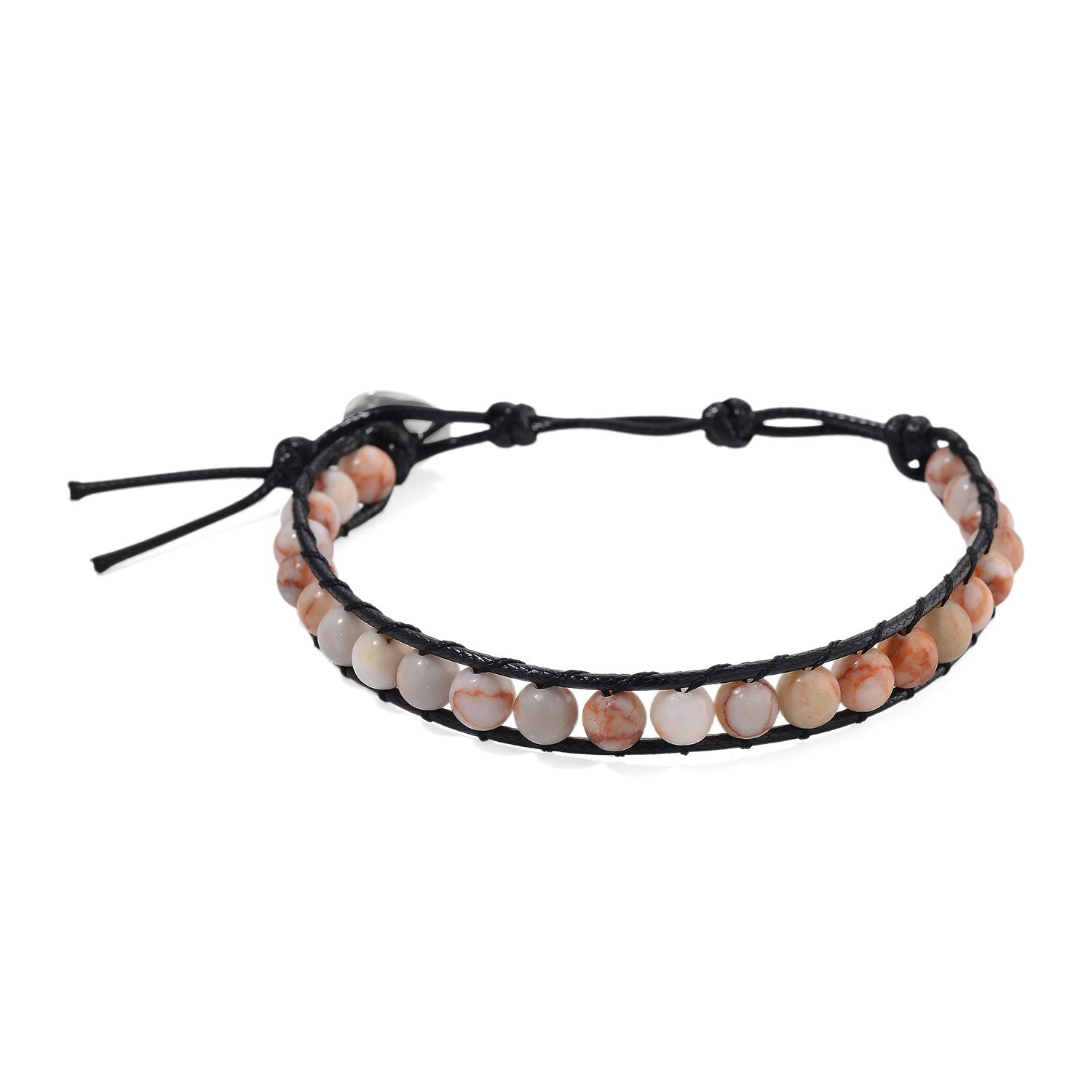 Roter Web-Jaspis Armband, flexibel (ca. 18 - 23 cm), ca. 35.00 ct