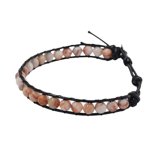 Roter Web-Jaspis Armband, flexibel (ca. 18 - 23 cm), ca. 35.00 ct
